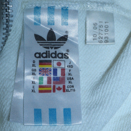 Adidas Men's White Full Zip Sweatshirt XL Collared Sports Classic - Image 5