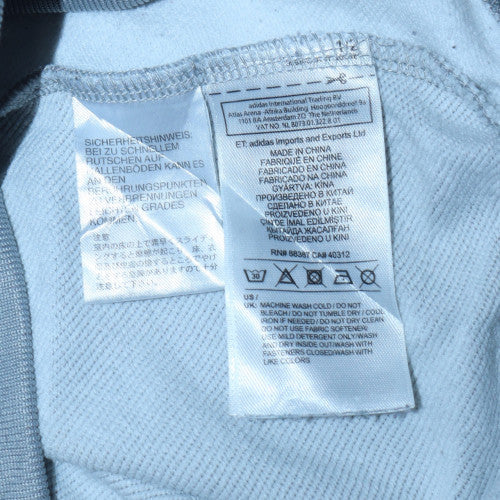 Adidas Men's White & Grey Track Jacket Size S Full Zip Casual Sports - Image 6