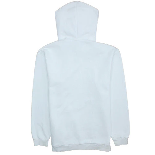Adidas Men's White Pullover Hoodie Medium Fleece Sportswear - Image 4