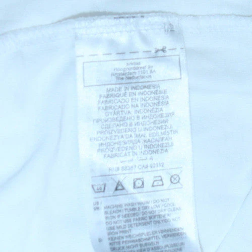Adidas Men's White Small Logo Crew Neck Cotton T-Shirt - Image 5