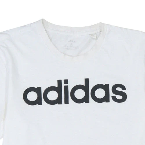 Adidas Men's White Small Logo Crew Neck Cotton T-Shirt - Image 7