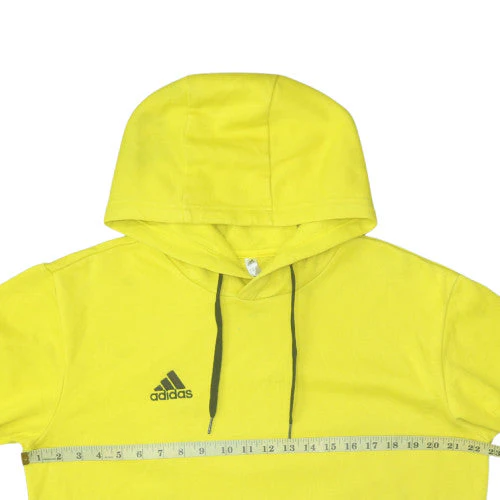 Adidas Men's Yellow Pullover Hoodie M Regular Fit Sports Fleece - Image 2