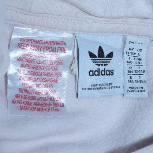 Adidas Originals Womens White Pullover Hoodie 13-14Y Teens Logo Print - Image 5