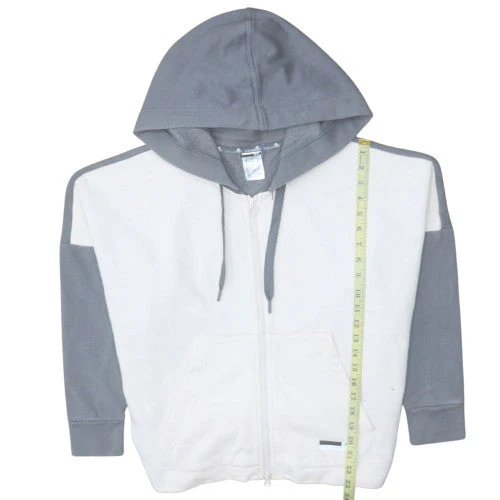 Adidas StellaSport Womens Grey White Full Zip Hoodie Size M - Image 3