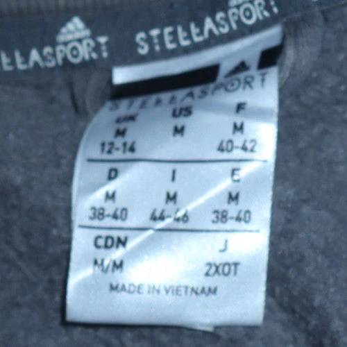 Adidas StellaSport Womens Grey White Full Zip Hoodie Size M - Image 5