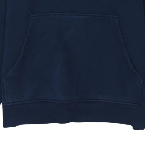 Adidas Teens Navy Blue Pullover Hoodie 164 Fleece Logo Sweatshirt - Image 7