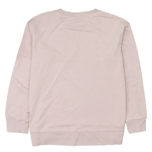 Adidas Women Beige Crew Neck Sweatshirt Size 8 Logo Stripe Casual - Image 4