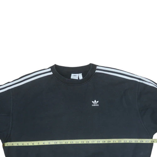 Adidas Women Black Crew Neck Pullover Sweatshirt Size 8 UK Casual - Image 3