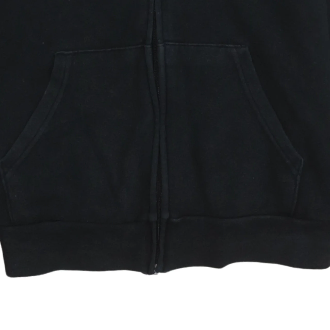 Adidas Women Black Full Zip Hoodie Size 16-18 Lined Logo Cotton Blend - Image 6