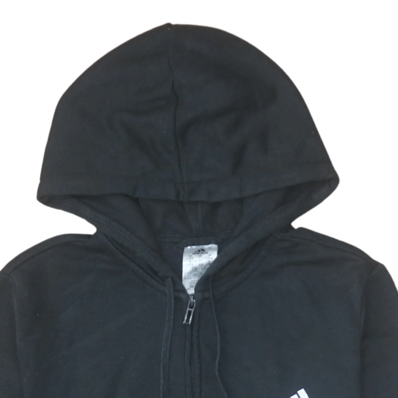 Adidas Women Black Full Zip Hoodie Size 16-18 Logo Print - Image 7