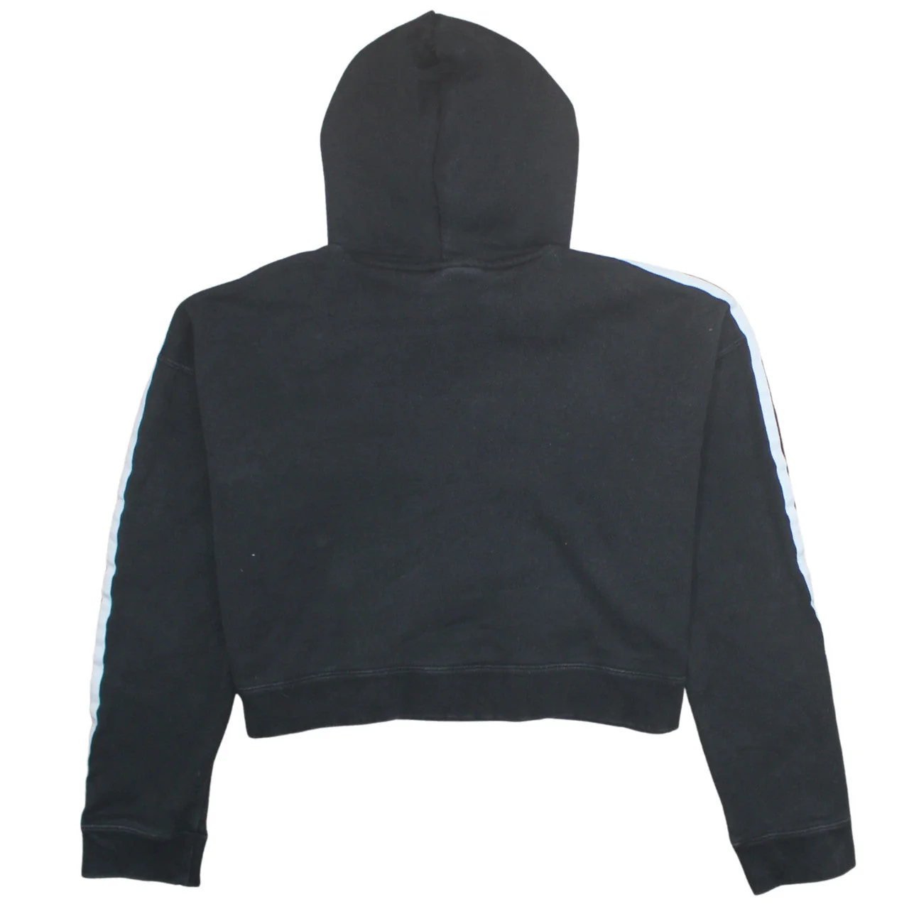 Adidas Women Black Hooded Pullover Hoodie Size 8 Trefoil Logo - Image 4
