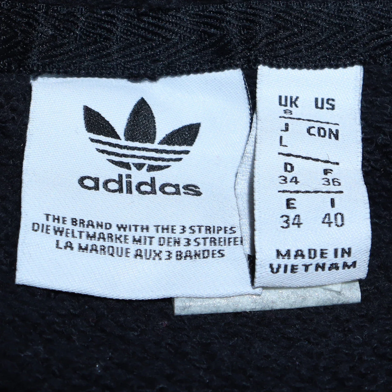 Adidas Women Black Hooded Pullover Hoodie Size 8 Trefoil Logo - Image 5
