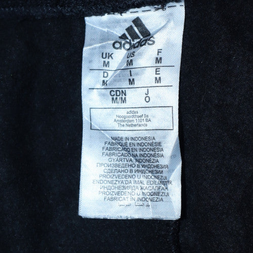 Adidas Women Black Jogger Trousers Medium Fleece Cuffed Sportswear - Image 5