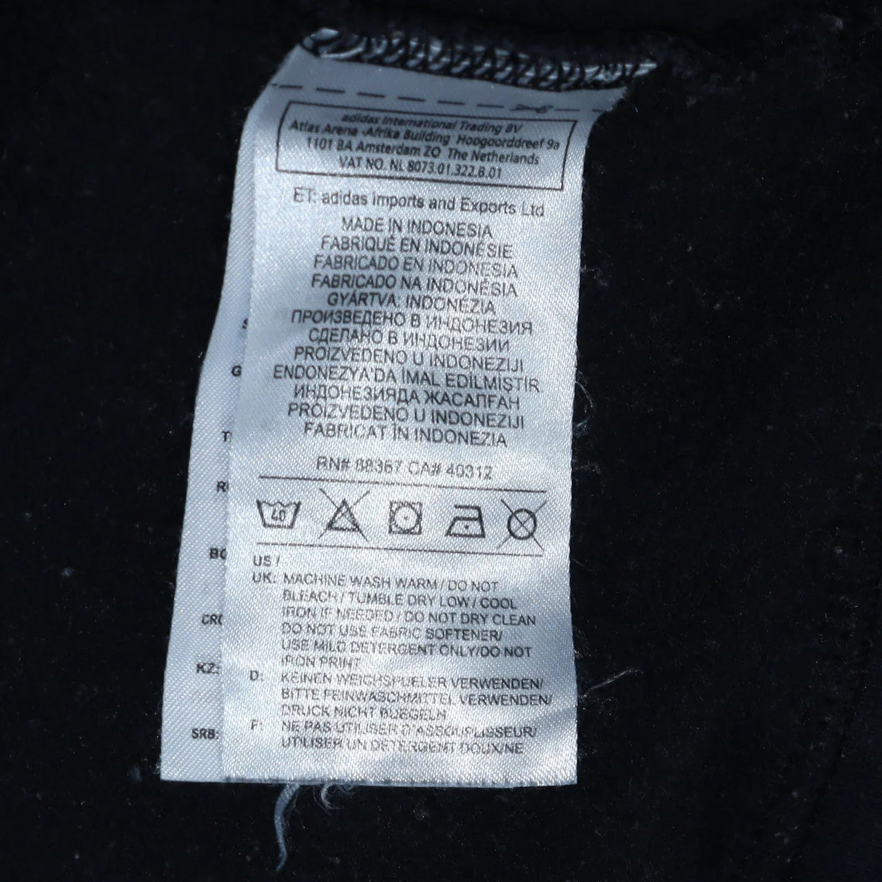 Adidas Women Black L Crew Neck Pullover Sweatshirt with Logo Stripes - Image 6
