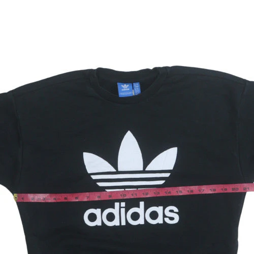 Adidas Women Black Size 8 Pullover Crew Neck Sweatshirt - Image 2