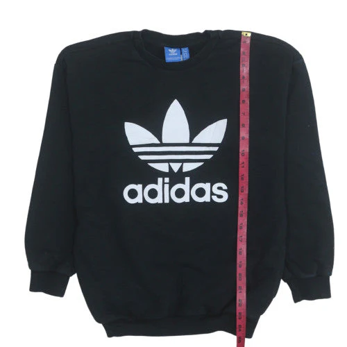 Adidas Women Black Size 8 Pullover Crew Neck Sweatshirt - Image 3
