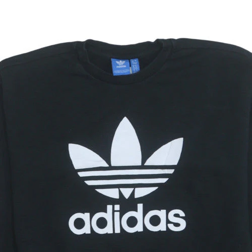Adidas Women Black Size 8 Pullover Crew Neck Sweatshirt - Image 8