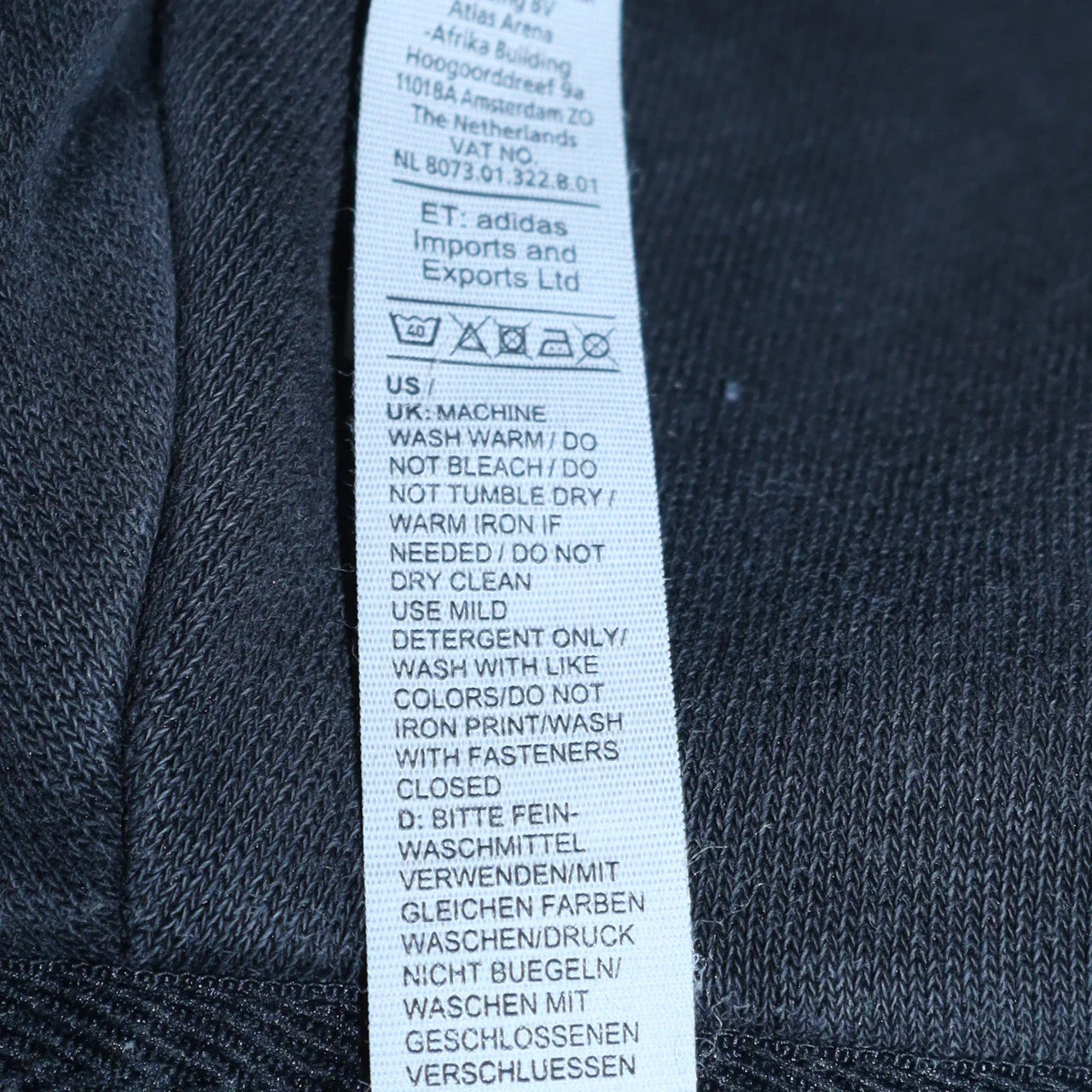 Adidas Women Black XL Full Zip Hoodie with Stripes - Image 6