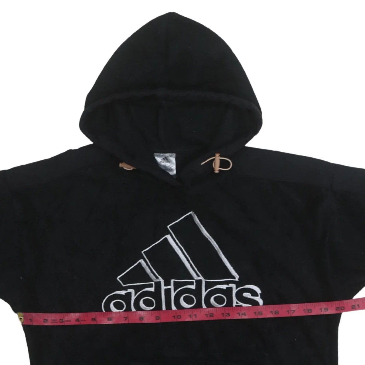 Adidas Women Black XS Pullover Hoodie Fleece Logo Sweatshirt - Image 2