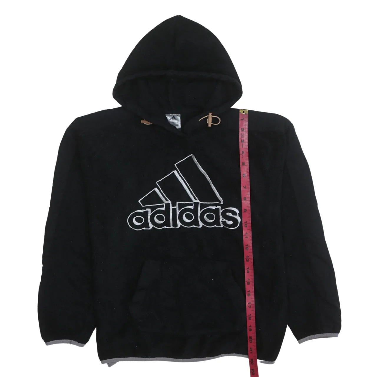 Adidas Women Black XS Pullover Hoodie Fleece Logo Sweatshirt - Image 3