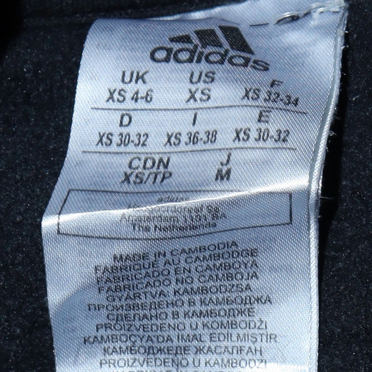 Adidas Women Black XS Pullover Hoodie Fleece Logo Sweatshirt - Image 5