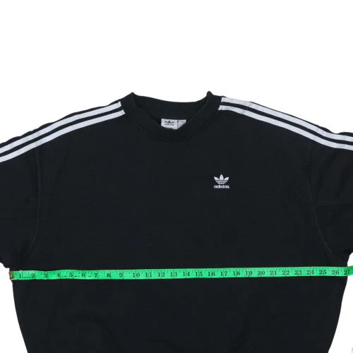 Adidas Women Black XS Pullover Sweatshirt Crew Neck Classic Logo - Image 3