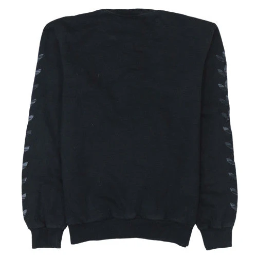 Adidas Women Black XS Pullover Sweatshirt Crew Neck Logo Cotton Blend - Image 4
