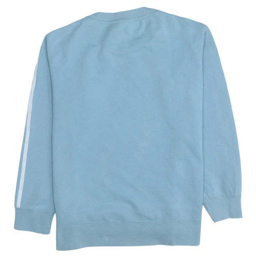 Adidas Women Blue Crew Neck Pullover Sweatshirt UK 6 Cotton Blend - Image 4