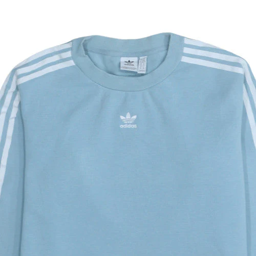 Adidas Women Blue Crew Neck Pullover Sweatshirt UK 6 Cotton Blend - Image 8