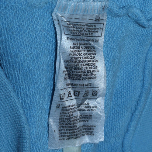 Adidas Women Blue Crew Neck Sweatshirt Size 8 Logo Raglan Sleeve - Image 6