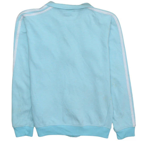 Adidas Women Blue Full Zip Sweatshirt Size L Classic Sportswear - Image 4