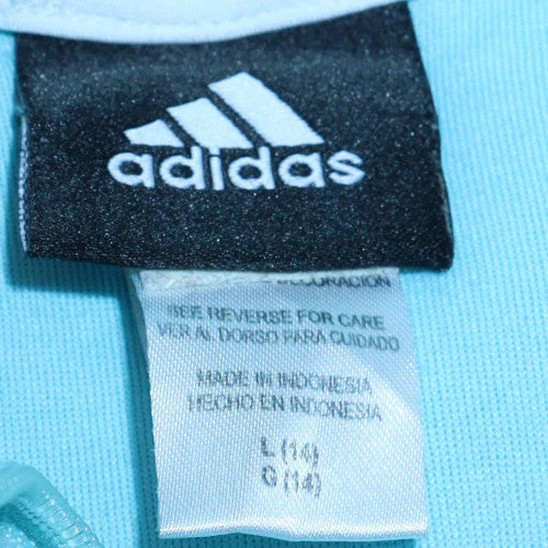 Adidas Women Blue Full Zip Sweatshirt Size L Classic Sportswear - Image 5