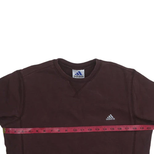 Adidas Women Brown Crew Neck Pullover Sweatshirt Size 12 - Image 3