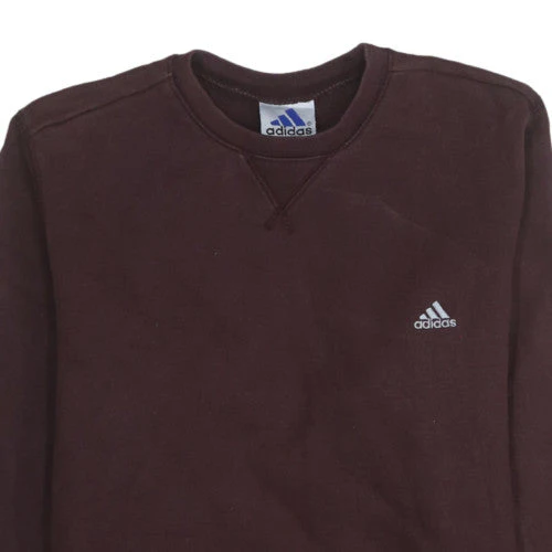 Adidas Women Brown Crew Neck Pullover Sweatshirt Size 12 - Image 7