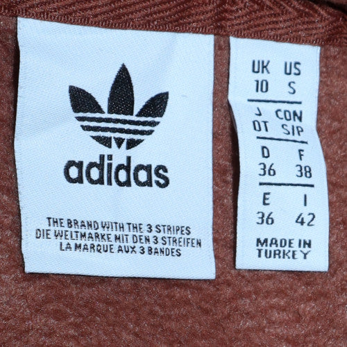 Adidas Women Brown Pullover Hoodie Size 10 Cotton Blend Casual - Image 5