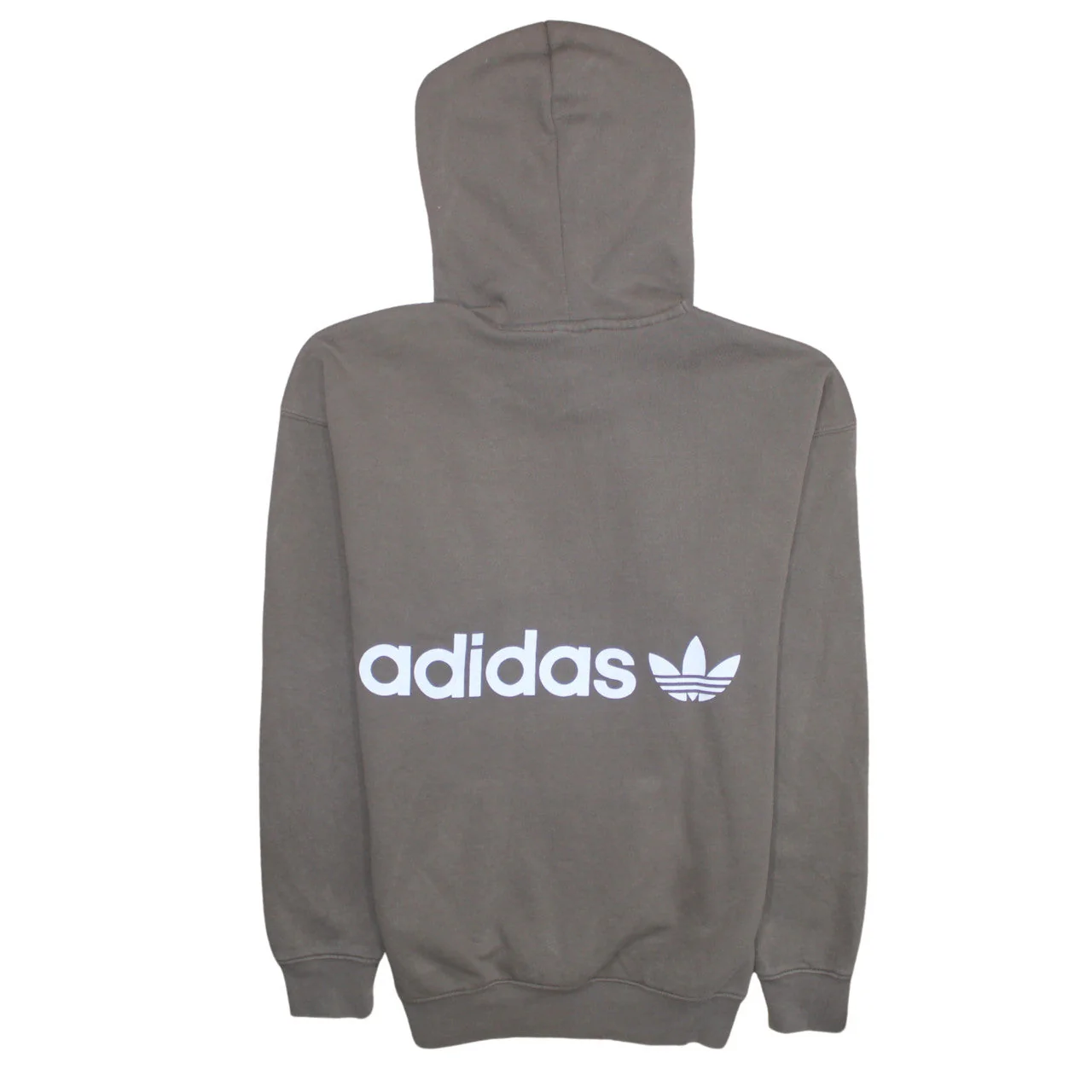 Adidas Women Brown Pullover Hoodie XS Cotton Casual Logo Design - Image 4