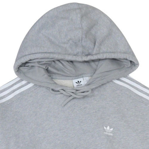 Adidas Women Grey Hooded Pullover Crop Sweatshirt UK 6 XS - Image 7