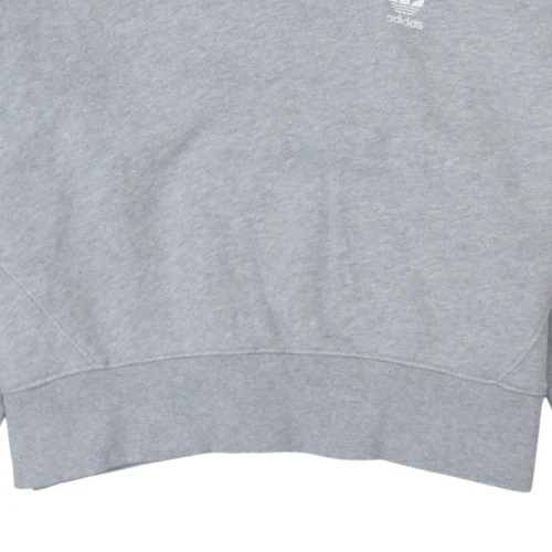 Adidas Women Grey Hooded Pullover Crop Sweatshirt UK 6 XS - Image 8