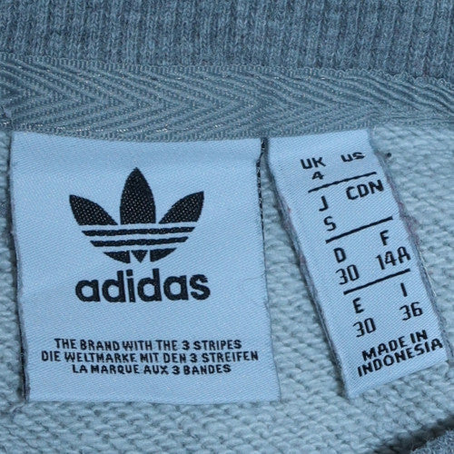 Adidas Women Grey Pink Colourblock Crew Neck Sweatshirt Size 4 - Image 5