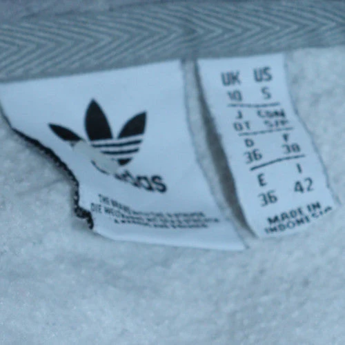 Adidas Women Grey Pullover Hoodie Size 10 Logo Print Casual Sweatshirt - Image 5