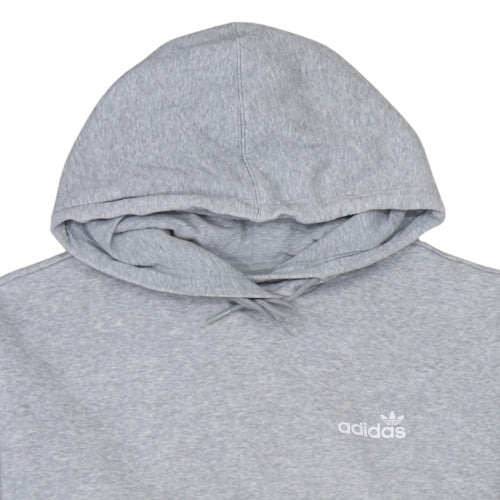 Adidas Women Grey Pullover Hoodie Size 10 Logo Print Casual Sweatshirt - Image 8