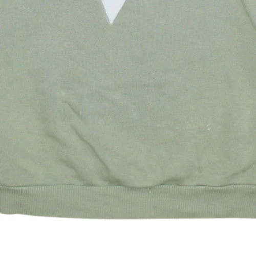 Adidas Women Khaki Black Colourblock Sweatshirt UK 8 Crew Neck Pullover - Image 7