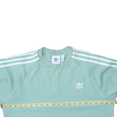 Adidas Women Mint Green Long Sleeve Crew Neck Pullover Sweatshirt L - Image 3