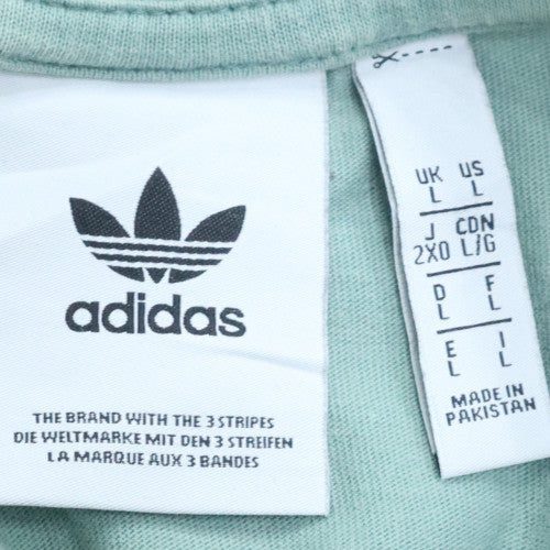 Adidas Women Mint Green Long Sleeve Crew Neck Pullover Sweatshirt L - Image 5