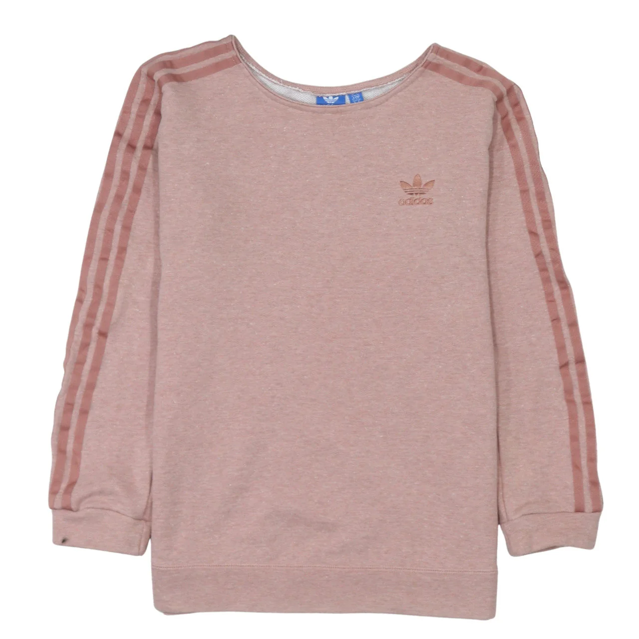 Adidas Women Pink Crew Neck Long Sleeve Pullover Sweatshirt Size 10