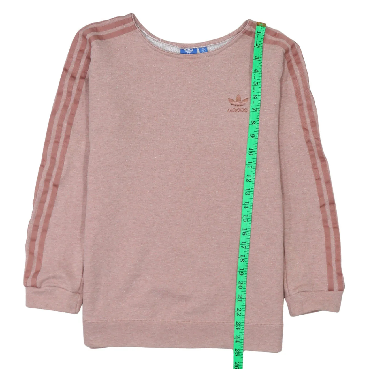 Adidas Women Pink Crew Neck Long Sleeve Pullover Sweatshirt Size 10 - Image 3
