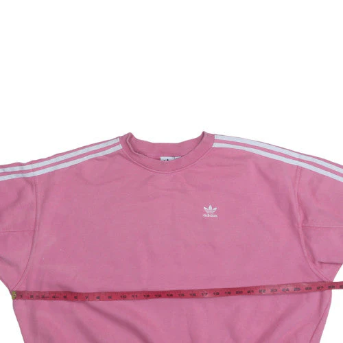 Adidas Women Pink Crew Neck Pullover Sweatshirt UK 10 - Image 2