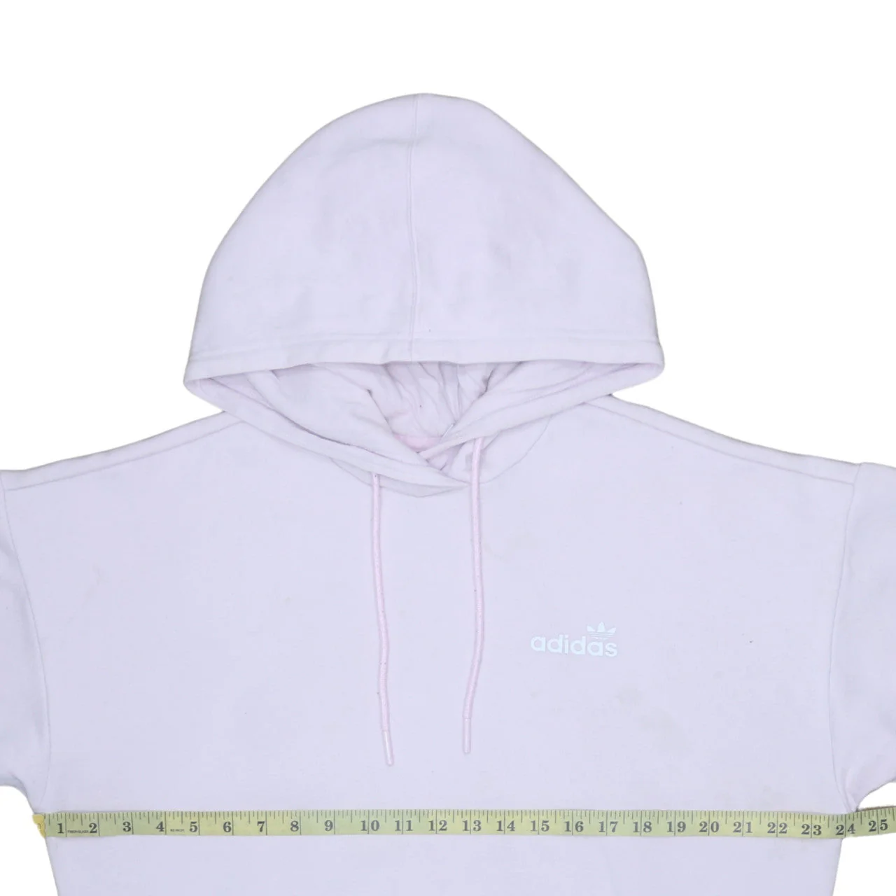 Adidas Women Pink Pullover Hoodie Size 12 Logo Casual Sweatshirt - Image 2