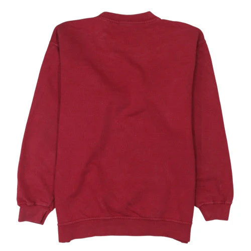 Adidas Women Red Crew Neck Pullover Sweatshirt Size 14 Cotton Blend - Image 4