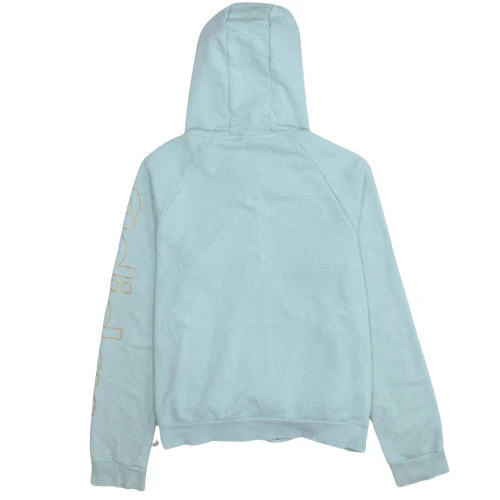 Adidas Women’s Blue Full Zip Hoodie Size L - Logo Hooded Sweatshirt - Image 4